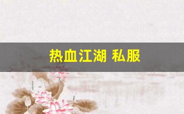 热血江湖 私服(超变态热血江湖上线满级手游) (2)